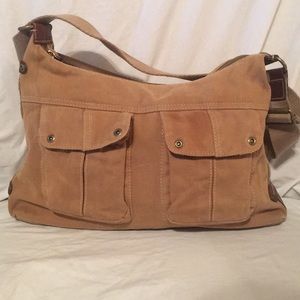 Fossil Corduroy/Canvas Purse